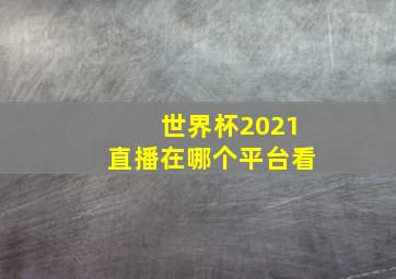 世界杯2021直播在哪个平台看