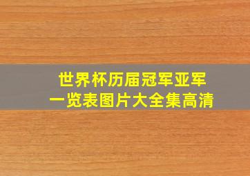 世界杯历届冠军亚军一览表图片大全集高清