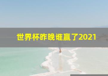 世界杯昨晚谁赢了2021