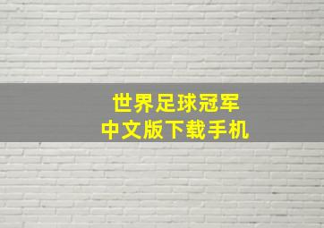 世界足球冠军中文版下载手机