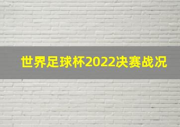 世界足球杯2022决赛战况