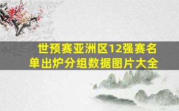 世预赛亚洲区12强赛名单出炉分组数据图片大全