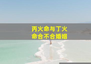 丙火命与丁火命合不合婚姻