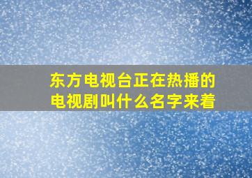 东方电视台正在热播的电视剧叫什么名字来着