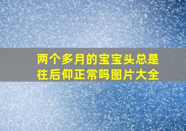 两个多月的宝宝头总是往后仰正常吗图片大全