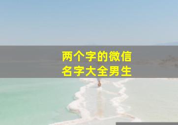 两个字的微信名字大全男生