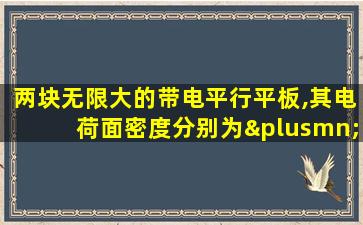 两块无限大的带电平行平板,其电荷面密度分别为±q