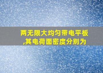 两无限大均匀带电平板,其电荷面密度分别为