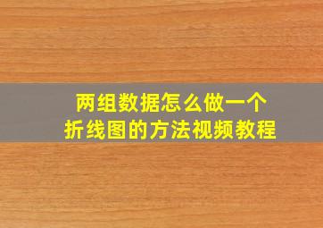 两组数据怎么做一个折线图的方法视频教程