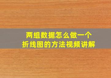 两组数据怎么做一个折线图的方法视频讲解