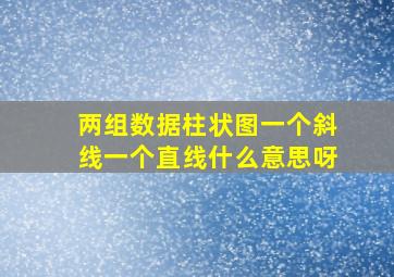 两组数据柱状图一个斜线一个直线什么意思呀