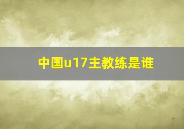 中国u17主教练是谁