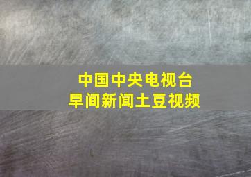 中国中央电视台早间新闻土豆视频