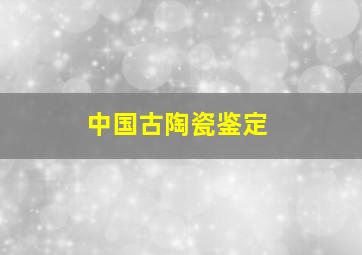 中国古陶瓷鉴定