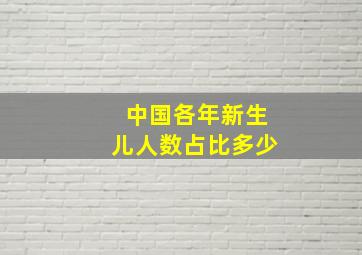 中国各年新生儿人数占比多少