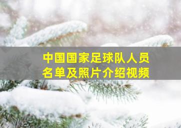 中国国家足球队人员名单及照片介绍视频