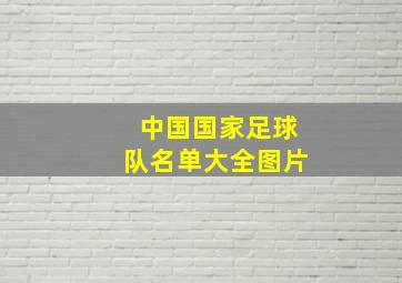 中国国家足球队名单大全图片