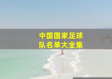 中国国家足球队名单大全集