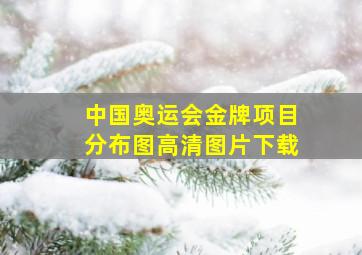 中国奥运会金牌项目分布图高清图片下载