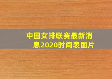 中国女排联赛最新消息2020时间表图片