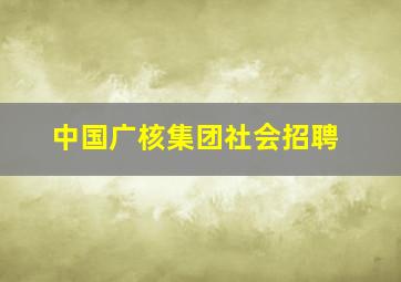 中国广核集团社会招聘