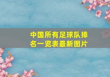 中国所有足球队排名一览表最新图片