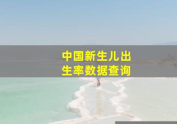 中国新生儿出生率数据查询