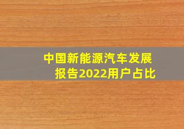 中国新能源汽车发展报告2022用户占比