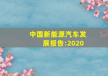 中国新能源汽车发展报告:2020