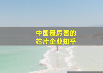 中国最厉害的芯片企业知乎