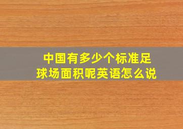 中国有多少个标准足球场面积呢英语怎么说