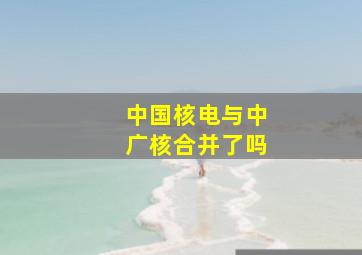 中国核电与中广核合并了吗