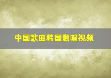 中国歌曲韩国翻唱视频