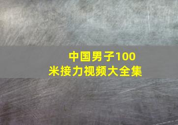 中国男子100米接力视频大全集