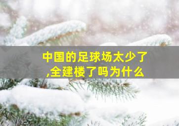 中国的足球场太少了,全建楼了吗为什么