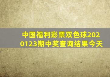 中国福利彩票双色球2020123期中奖查询结果今天