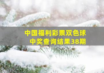 中国福利彩票双色球中奖查询结果38期