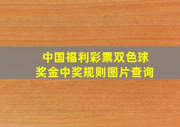 中国福利彩票双色球奖金中奖规则图片查询