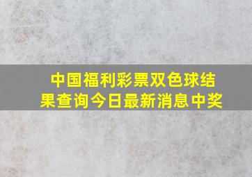 中国福利彩票双色球结果查询今日最新消息中奖