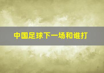 中国足球下一场和谁打