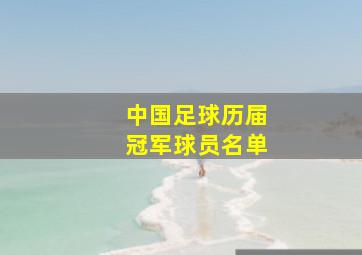 中国足球历届冠军球员名单