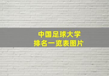 中国足球大学排名一览表图片