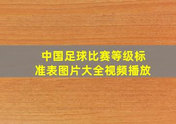 中国足球比赛等级标准表图片大全视频播放