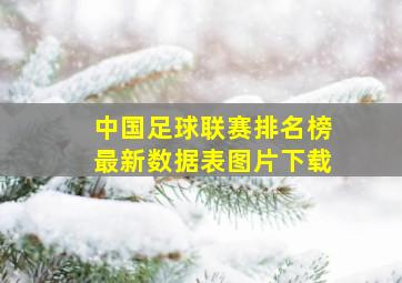 中国足球联赛排名榜最新数据表图片下载