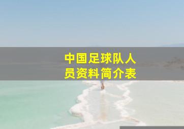 中国足球队人员资料简介表