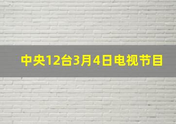 中央12台3月4日电视节目