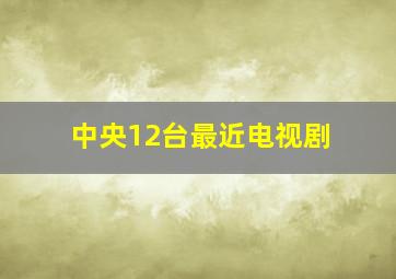 中央12台最近电视剧