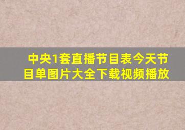 中央1套直播节目表今天节目单图片大全下载视频播放