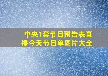 中央1套节目预告表直播今天节目单图片大全