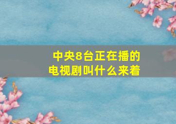 中央8台正在播的电视剧叫什么来着